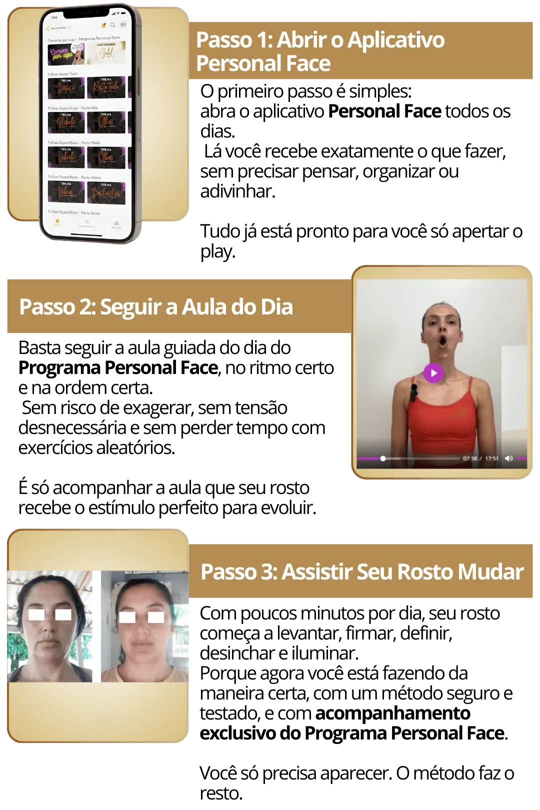 Passo a passo do Programa Personal Face